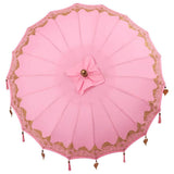 Balinese Parasol Pink x 260 cm Cotton and Wood 42006462