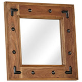 Mirror Solid Acacia Wood 50x50 cm 246307