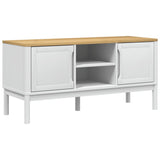 TV Cabinet FLORO White 114x43x55 cm Solid Wood Pine 374015