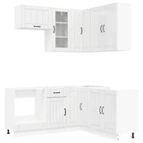 Kitchen Unit LUCCA 8 pcs High Gloss White Engineered Wood 3438395