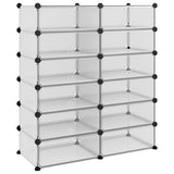 Shoe Rack Transparent 94.5x36.5x106 cm PP 340564