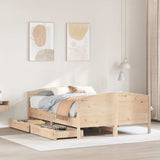 Bed Frame without Mattress 140x200 cm Solid Wood Pine 3301788