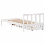 Bed Frame without Mattress White 75x190 cm Small Single Solid Wood Pine 3301460