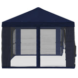 Gazebo Cover with Sidewalls 6 x 3 m Blue Polyester 190 900416