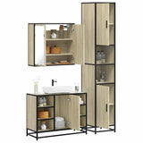3 Piece Bathroom Furniture Set Sonoma Oak Engineered Wood 3301091
