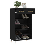 Shoe Cabinet Black 60x35x105 cm Engineered Wood 829589