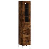 Highboard Smoked Oak 34,5x34x180 cm Engineered Wood 3199246