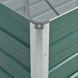Garden Raised Bed Galvanised Steel 240x80x77 cm Green 44841