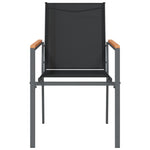 Garden Chairs 4 pcs Black 55x61.5x90 cm Textilene and Steel 3187085