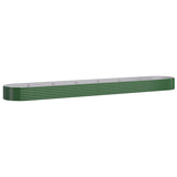 Garden Raised Bed Galvanised Steel 544x100x36 cm Green 319013