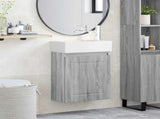 Bathroom Vanity Unit with Tap Grey Sonoma 45.5 x 22.5 x 84 cm 889517