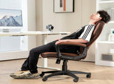 Faux Leather Office Chair - Brown T3398P343089