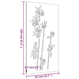 Garden Wall Decoration 105x55 cm Corten Steel Bamboo Design 824484