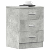 Bedside Cabinet Concrete grey Engineered wood Small 800458