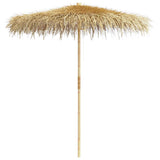 Garden Parasol Brown Bamboo and Banana Leaf Large Foldable 43160