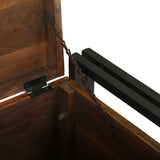 Storage Box Brown and Black 40 x 40 x 40 cm Solid Acacia Wood 4016749
