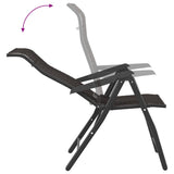 Folding Garden Chairs 4 pcs Black Coffee Poly Rattan 3270609