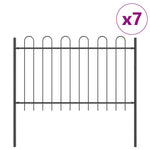 Garden Fence Grey 11.9 x 1 m Powder-coated steel 3334135