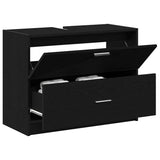 Bathroom Cabinet Black Oak 78 x 37 x 59 cm Engineered wood 868832