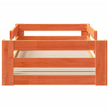 Bed Frame without Mattress Wax Brown 100x200 cm Solid Wood Pine 855686