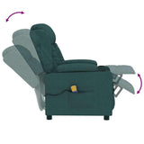 Massage Chair Dark Green Fabric 339064