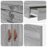 Storage Bed Frame with Drawer Grey sonoma 236.5 x 90 x 31.5 cm 3335610