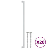 Cabinet Handles 20 pcs Silver 480 mm Stainless Steel 3203642