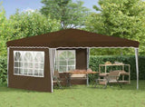 Pop-up Party Tent 288 x 288 x 245 cm Taupe Oxford Fabric 42019762