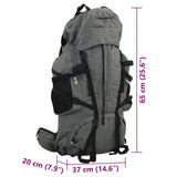 Hiking Backpack Grey 60 L Oxford Fabric 4009961
