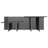 Coffee Tables 2 pcs High Gloss Grey 111.5x50x33 cm Engineered Wood 805578