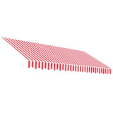 Replacement Fabric for Awning Red and White Stripe 3.5x2.5 m 367715