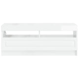 LED TV Cabinet High Gloss White Engineered Wood 897869