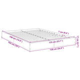 Bed Frame without Mattress White 135x190 cm Double Engineered Wood 842042