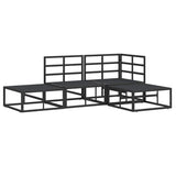 Garden Sofa Set with Cushion 4 pcs Black Aluminium 3378854