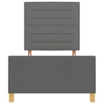 ZNTS Bed Frame Dark Grey 100x200 cm Fabric 3344628