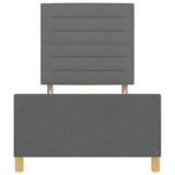 ZNTS Bed Frame Dark Grey 100x200 cm Fabric 3344628