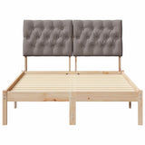 Bed Frame with Upholstered Headboard Brown 120 x 190 cm 878837