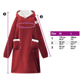 Blanket Hoodie Bordeaux Red L Fleece and Flannel 42017210