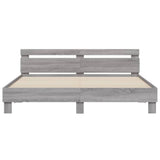 Bed Frame without Mattress Grey Sonoma 200x200 cm 3207397