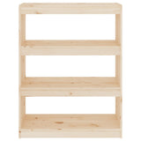 Book Cabinet/Room Divider 80x30x103.5 cm Solid Wood Pine 808188