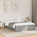 Bed Frame without Mattress Grey Sonoma 140x200 cm Engineered Wood 3295658