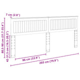 Headboard Concrete Grey Engineered wood 888378
