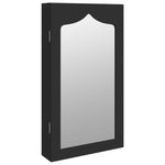 Mirror Jewellery Cabinet Wall Mounted Black 37.5x10x67 cm 353221