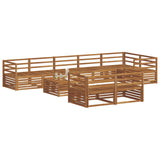 Outdoor Sofa Set 9 pcs Natural Solid Acacia Wood 3373679