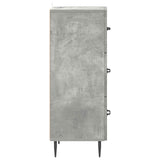 Drawer Cabinet Concrete Grey 33 x 34.5 x 89.5 cm 894848