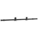 Sliding Door Hardware Kit 152.5 cm Steel Black 4009708