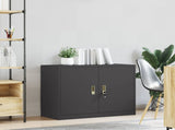 Storage Cabinet Black 90 x 40 x 70 cm Steel 891634