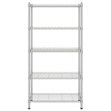 5-Tier Storage Shelf 90x35x180 cm Chrome 250 kg 324623