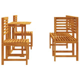 Garden Bistro Set 5 pcs Brown Solid acacia wood 3328696