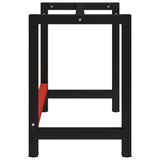 ZNTS Work Bench Frame Metal 80x57x79 cm Black and Red 147927